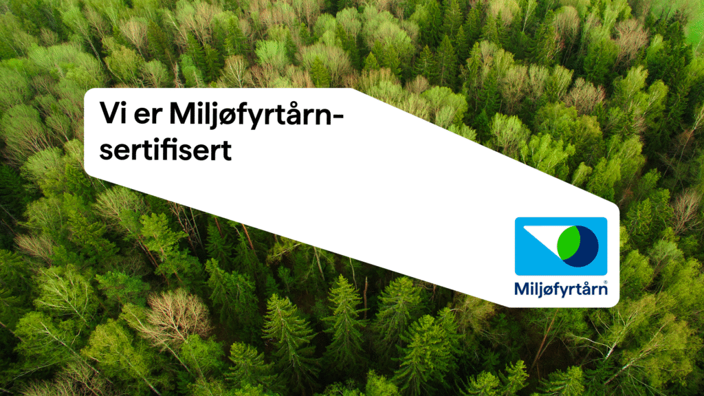 Vi er miljøfyrtårnsertifisert